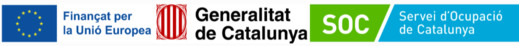 Finançat per la Unió Europea · Generalitat de Catalunya · Servei d'Ocupació de Catalunya (SOC)